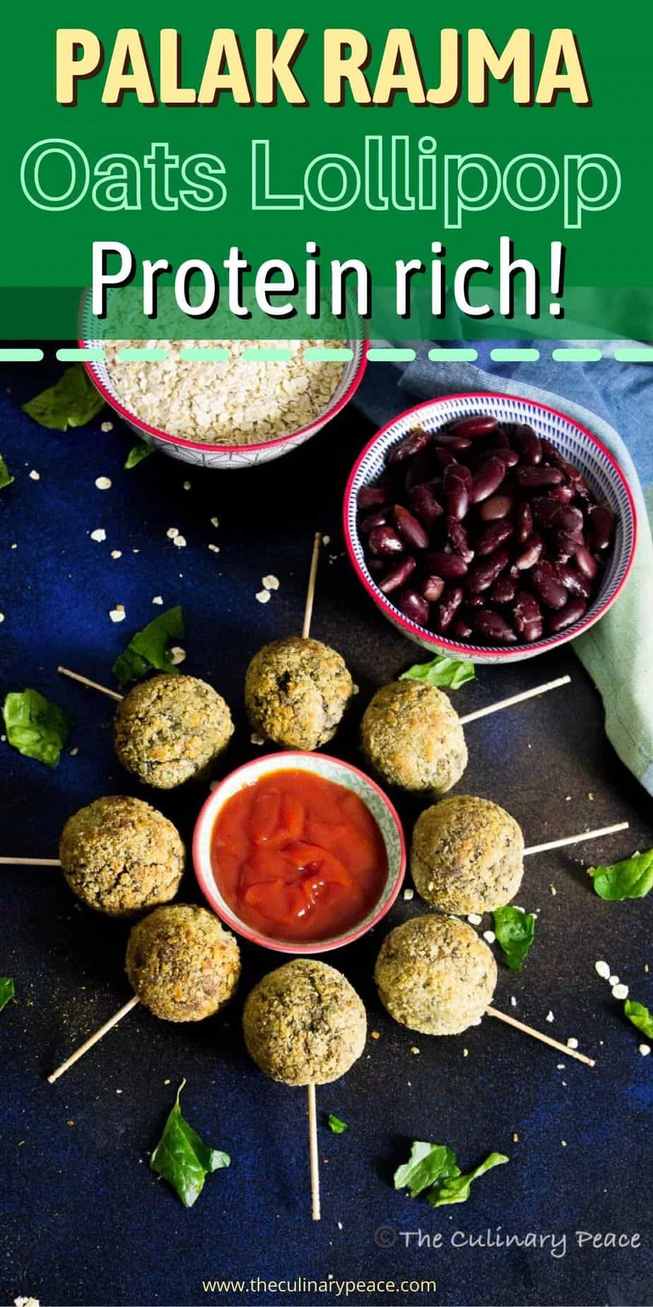 Palak Rajma Oats Lollipop (Non-Fried)
