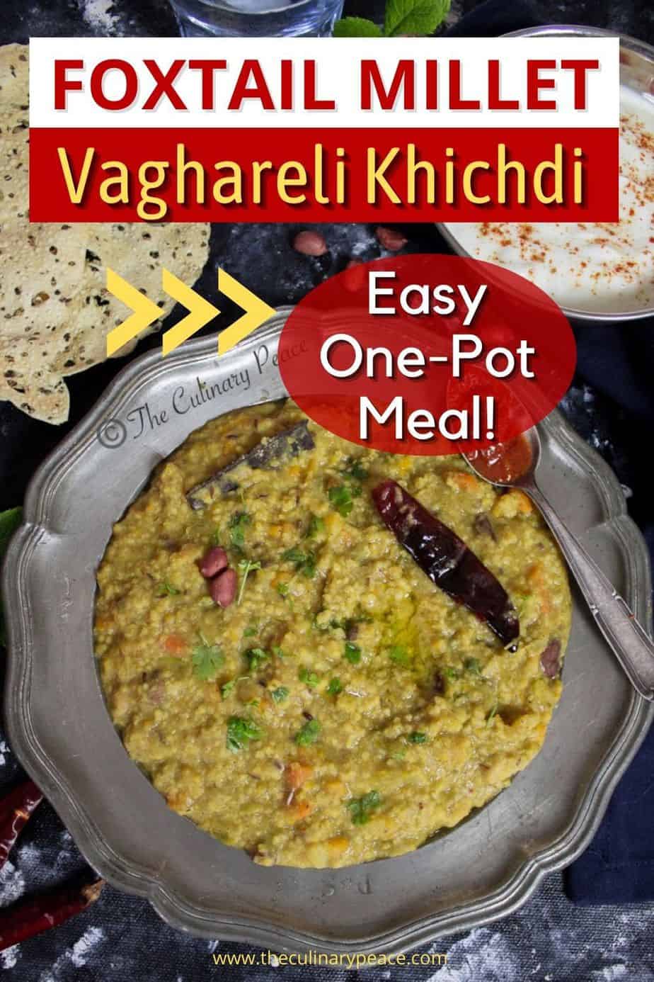 Vaghareli Khichdi Recipe Millet Gujarati Khichdi Millet Vegetable
