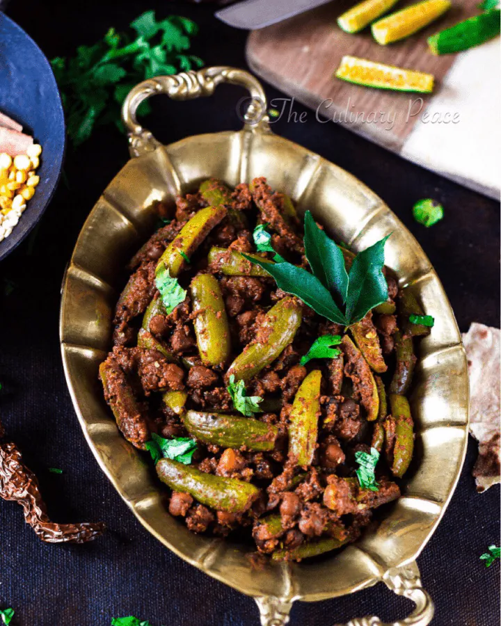 tindora chickpeas palya