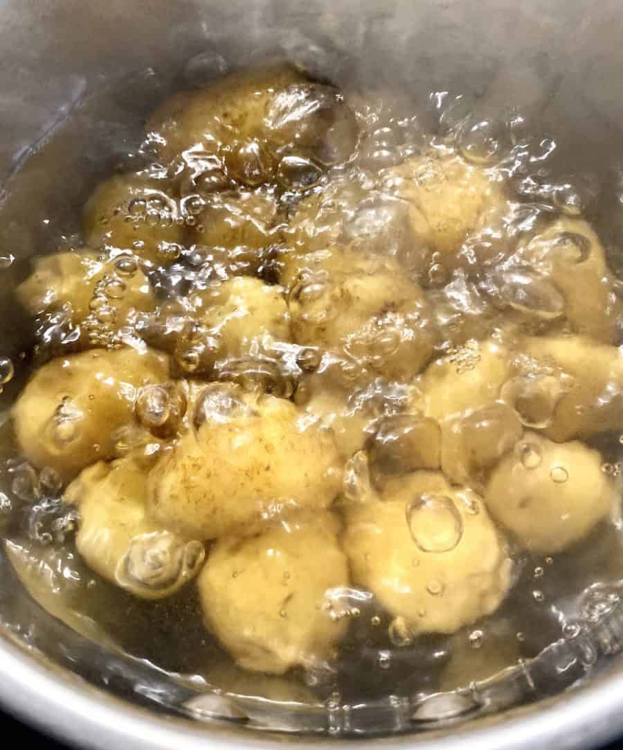 Dum Aloo is a spicy, creamy Indian curry made with baby potatoes